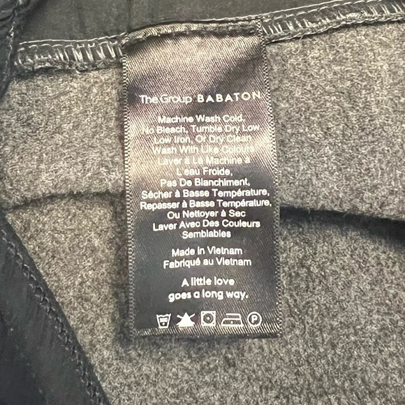 The Group Babaton -  Straight Leg Grey Flannel Pleated Pull On Pants - Picture 11 of 11